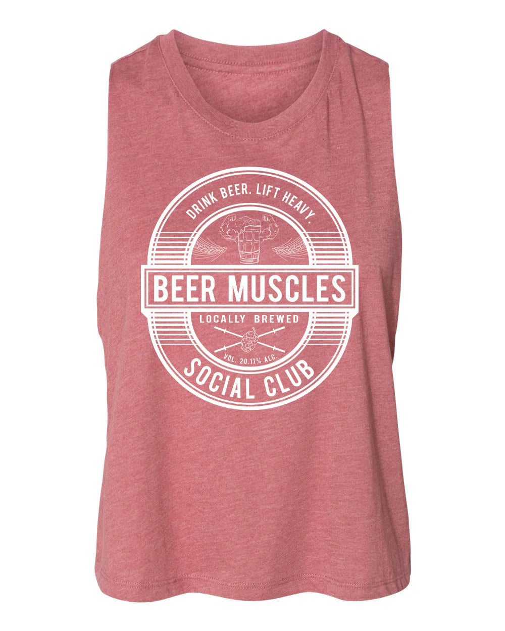 Beer Label Ladies Crop Tank