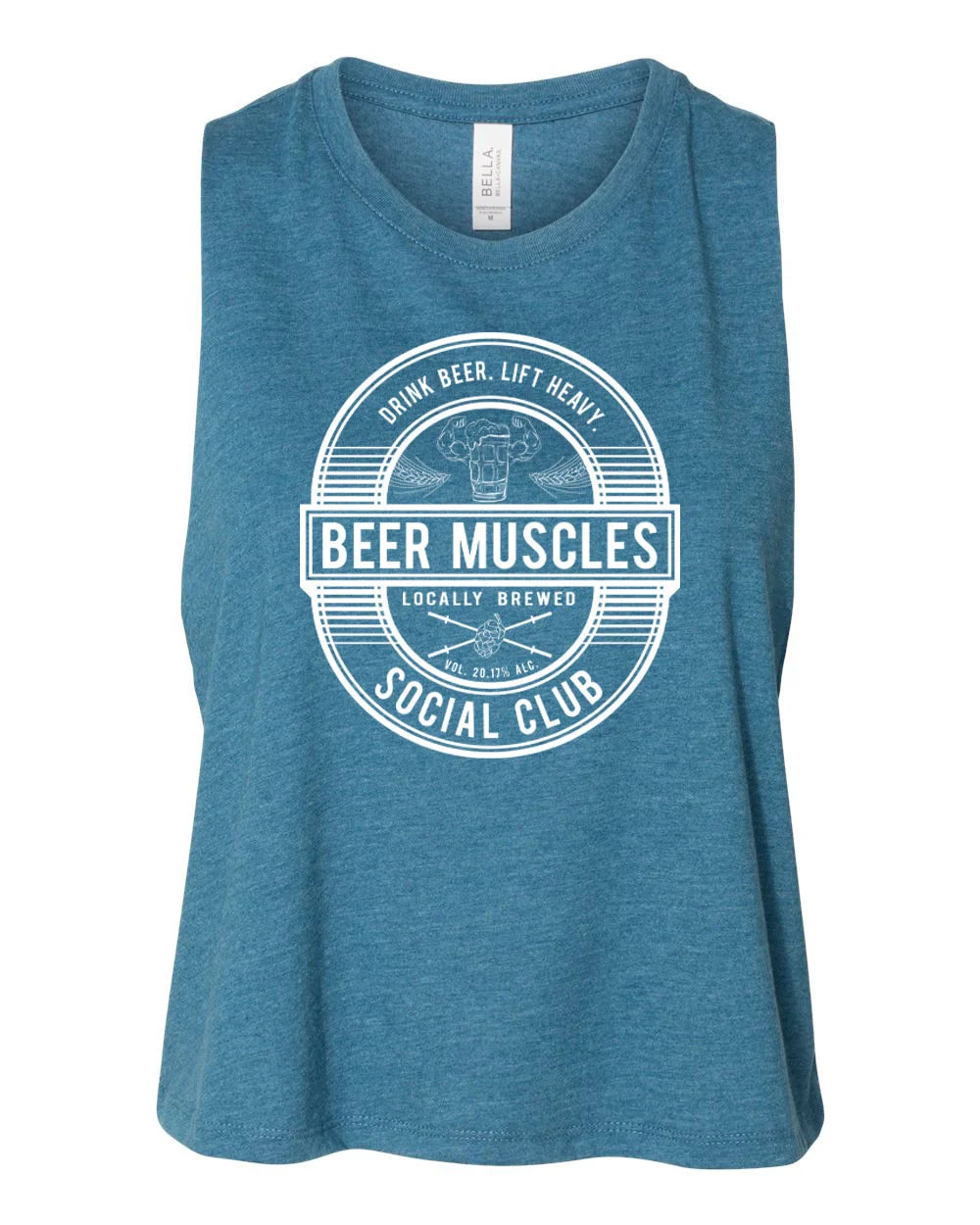 Beer Label Ladies Crop Tank