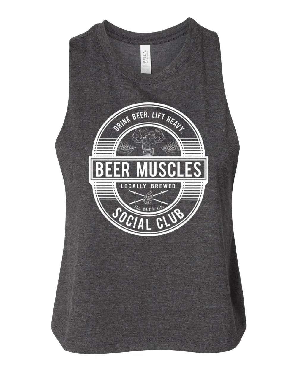 Beer Label Ladies Crop Tank