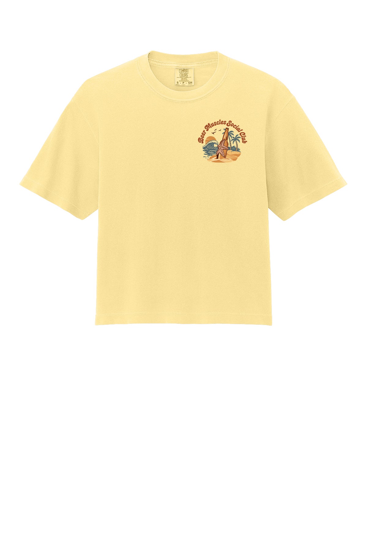 Happy to Beer Here Ladies Boxy Crop Tee