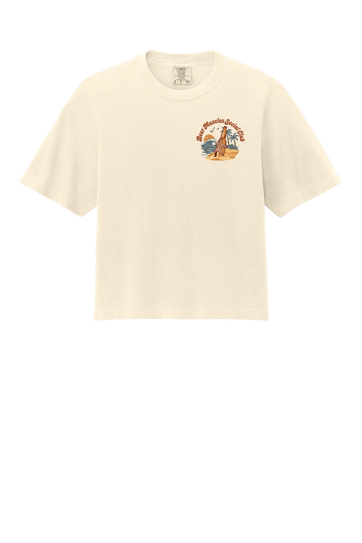 Happy to Beer Here Ladies Boxy Crop Tee