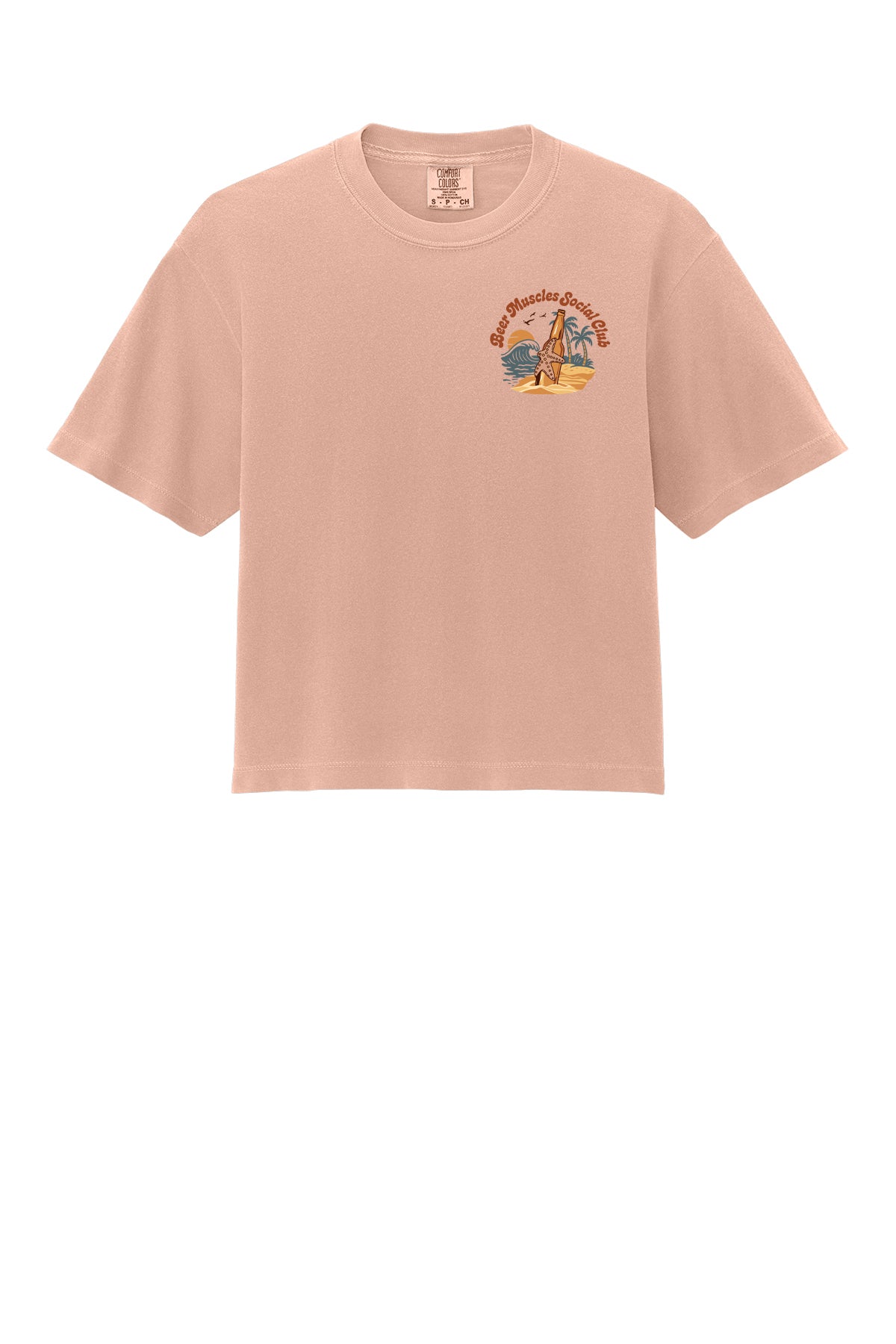 Happy to Beer Here Ladies Boxy Crop Tee