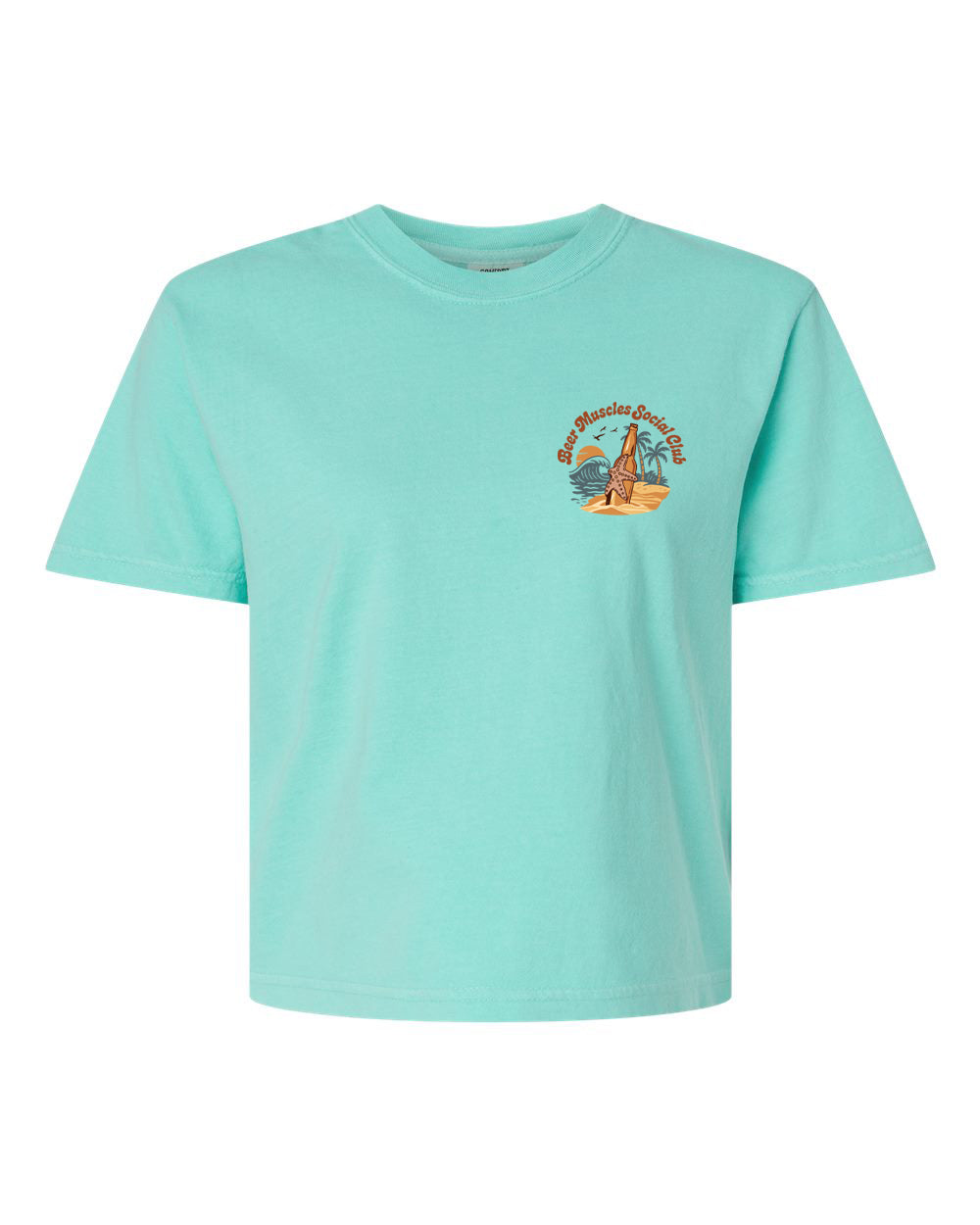 Happy to Beer Here Ladies Boxy Crop Tee