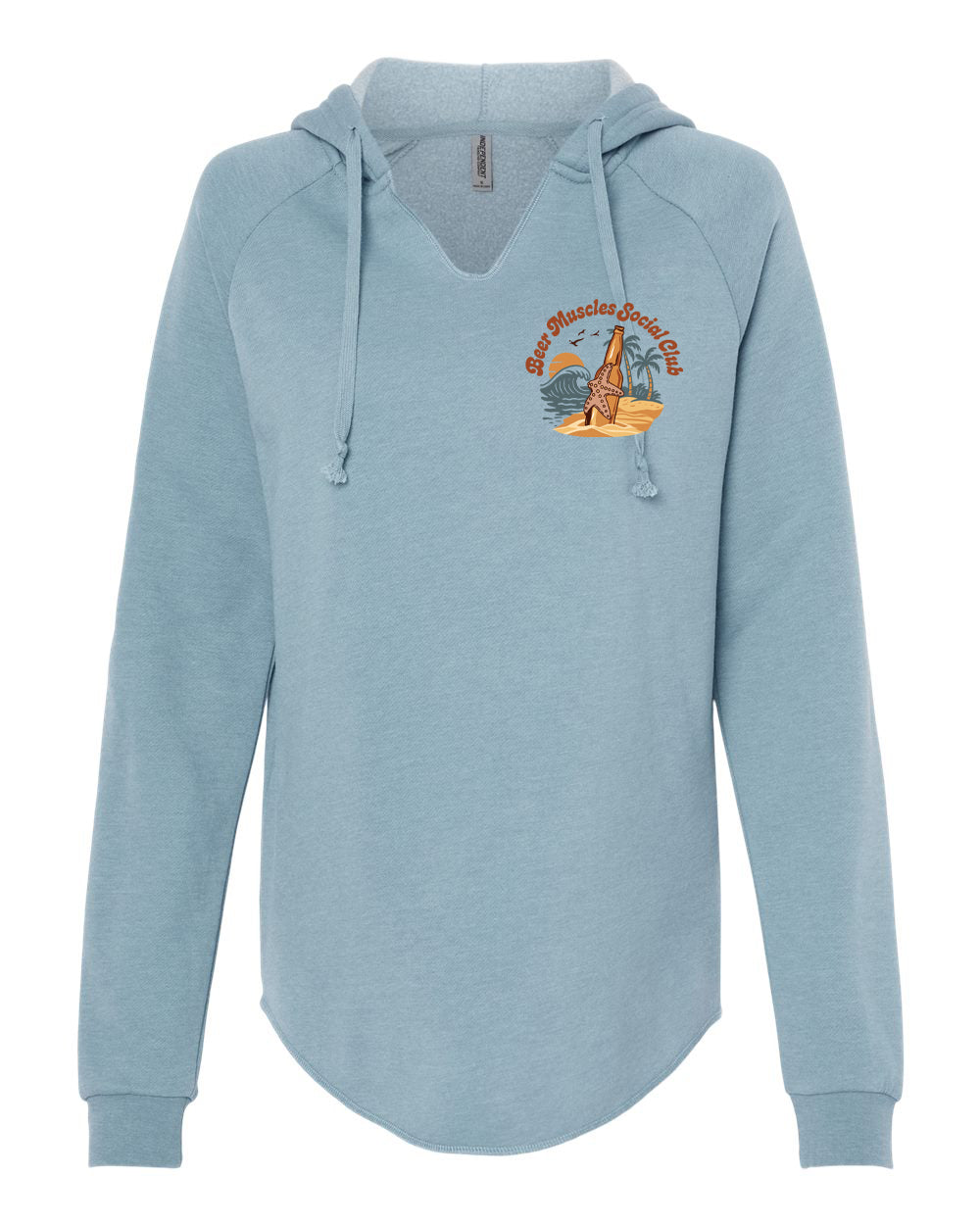 Happy to Beer Here Ladies Wave Wash Hoodie