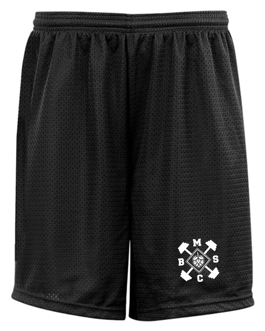 BMSC Black Mesh Shorts - 9" inseam with pockets